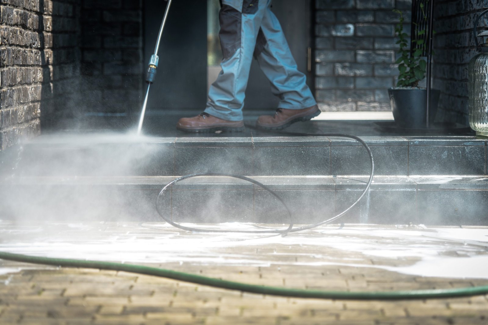 Pressure washing project